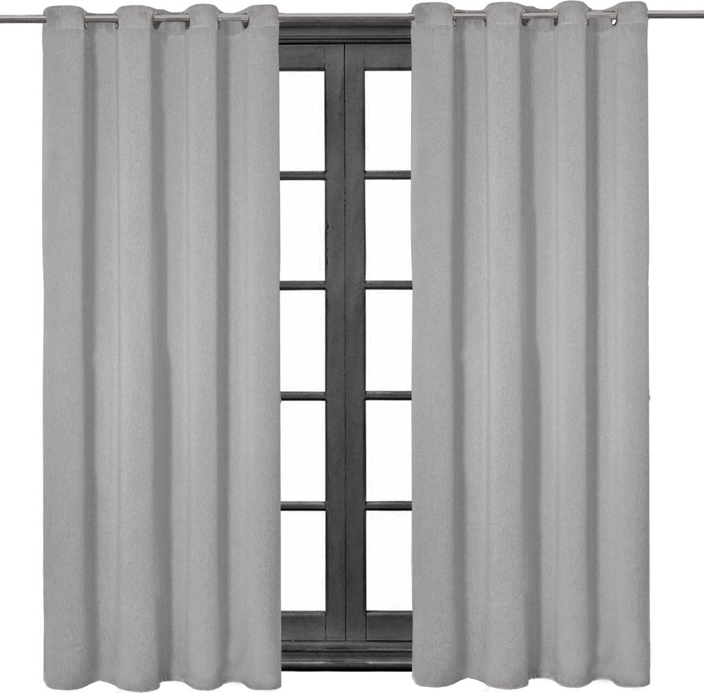 2 Stück Ösenschal Leinen Look Blickdicht 140 (B) x 245 (L) Produktbild 