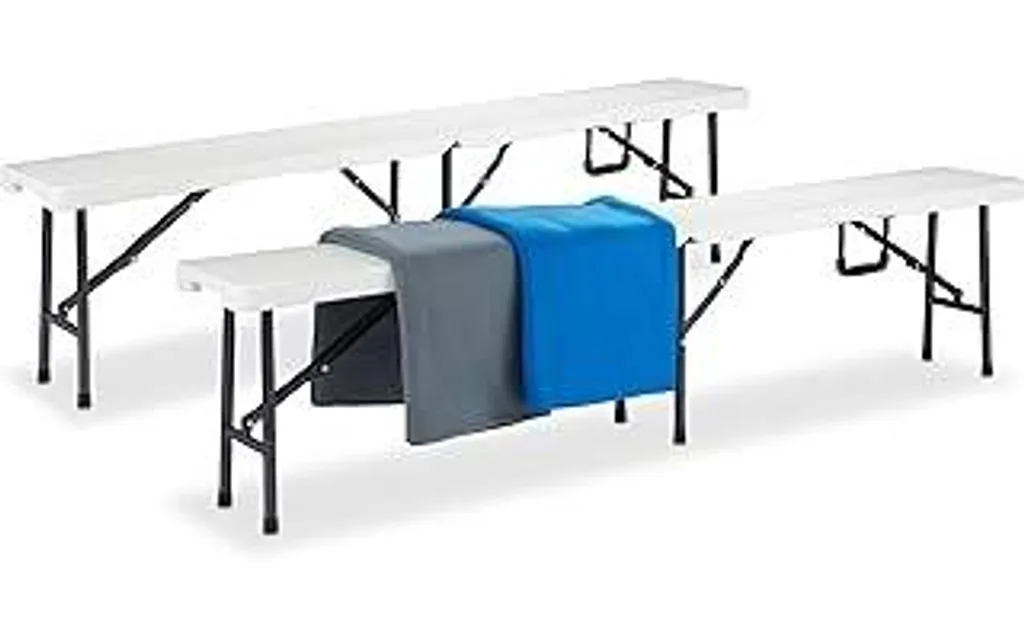 Set Panchine da Campeggio e Giardino 180cm | Pieghevoli a Valigia