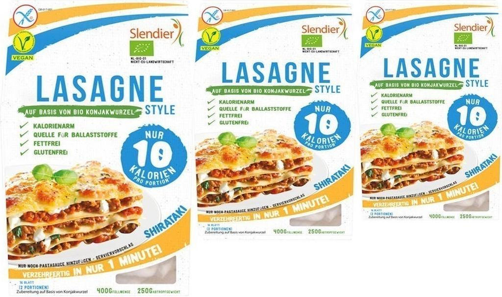Slendier Basische Konjak Lasagne - Shirataki (6er Pack - ) Produktbild 