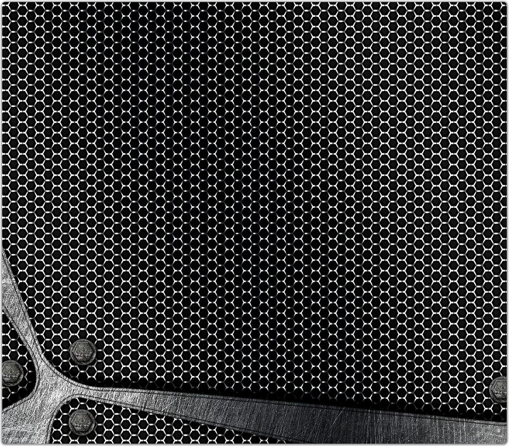 Spritzschutz Herdabdeckplatte Schneidebrett aus Glas 3D Metallhintergrund 1-Teilig (60x52cm)