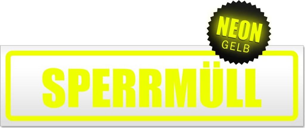 Sperrmüll Magnetschild Schild magnetisch