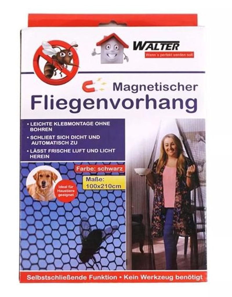 Magnetvorhang "Magic Mesh" Moskitonetz Fliegengitter Magnetisch Moskitoschutz Tür-Vorhang