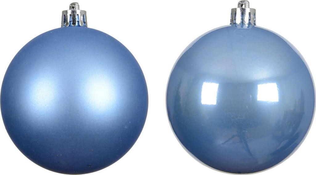 Adornos navideños de plástico, 8 cm de diámetro, 6 Imagen del producto 