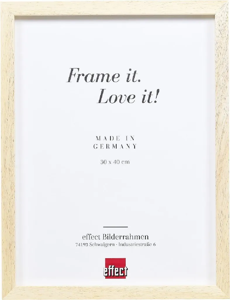 Cornice Portafoto 25x60 Legno Naturale con Vetro Antiriflesso Premium