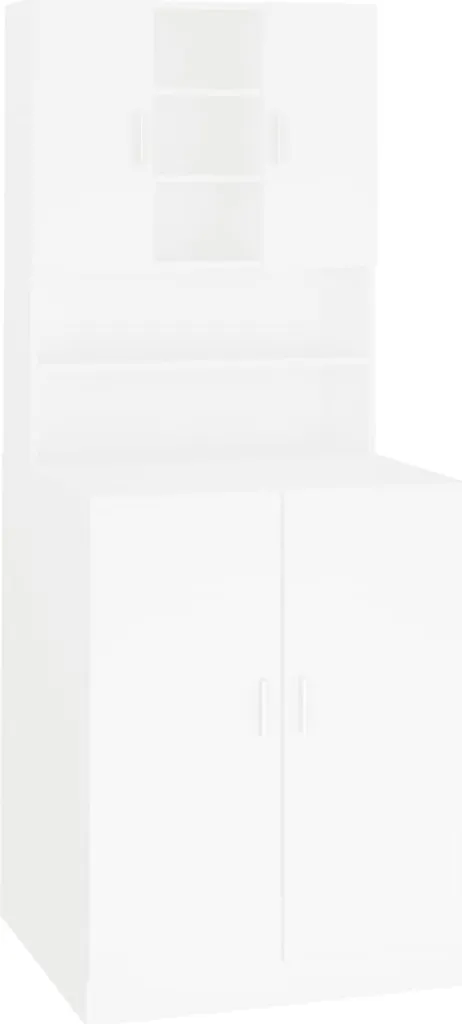 Rangement pour buanderie et armoire pour machine à laver Blanc compacte