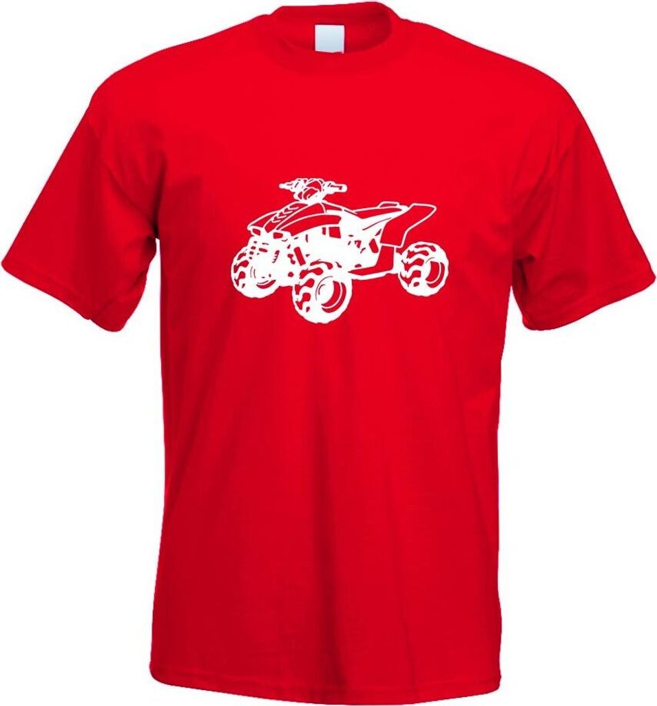 Kiwistar - T-Shirt - rot - Quad Motorbike Motiv Bedruckt Funshirt Design Print - mit Motiv Bedruckt - Funshirt Design - Sport - Freizeit - Herren - XL