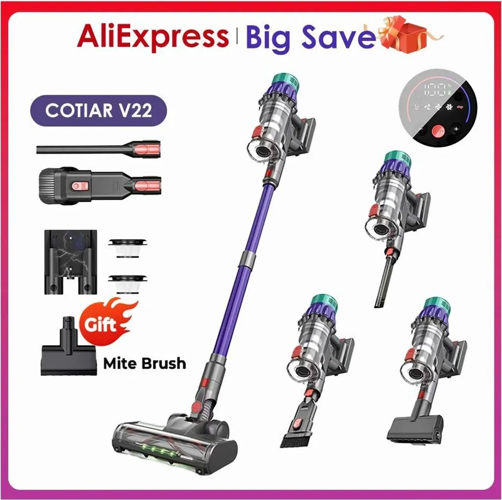 Aspirateur Sans Fil Design Violet 650W avec Batterie Longue Durée EU - 2