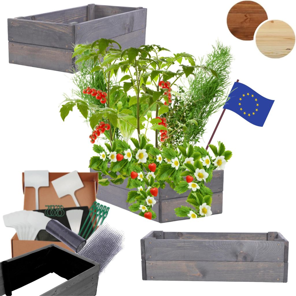 MODO24 Hochbeet Holz, Pflanzkasten, Massivholz, Kiefer, Produktbild 