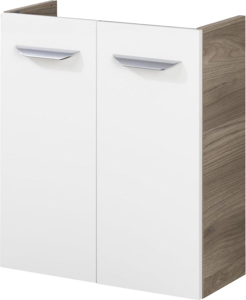 Fackelmann LUXOR Waschbeckenunterschrank schmal Unterschrank für Waschtisch im Gäste-WC (52 cm x 60 cm x 24 cm) 2 Türen SBC Badezimmerschrank...