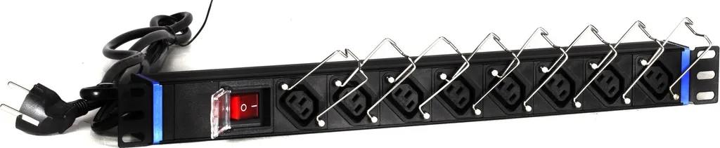 Alimentation PDU 8 Prises C13 pour Baie Informatique DSIT 1U Noir