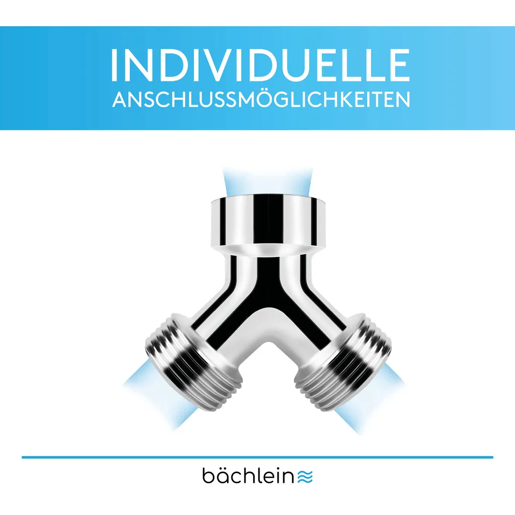 Distributeur 2 voies Bächlein Chromé G 3/4" - Finition robuste et durable - 2