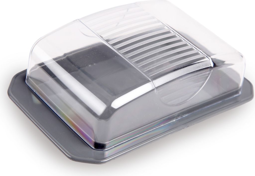 Dekorative Butterdose - Transparent mit Deckel - Produktbild 