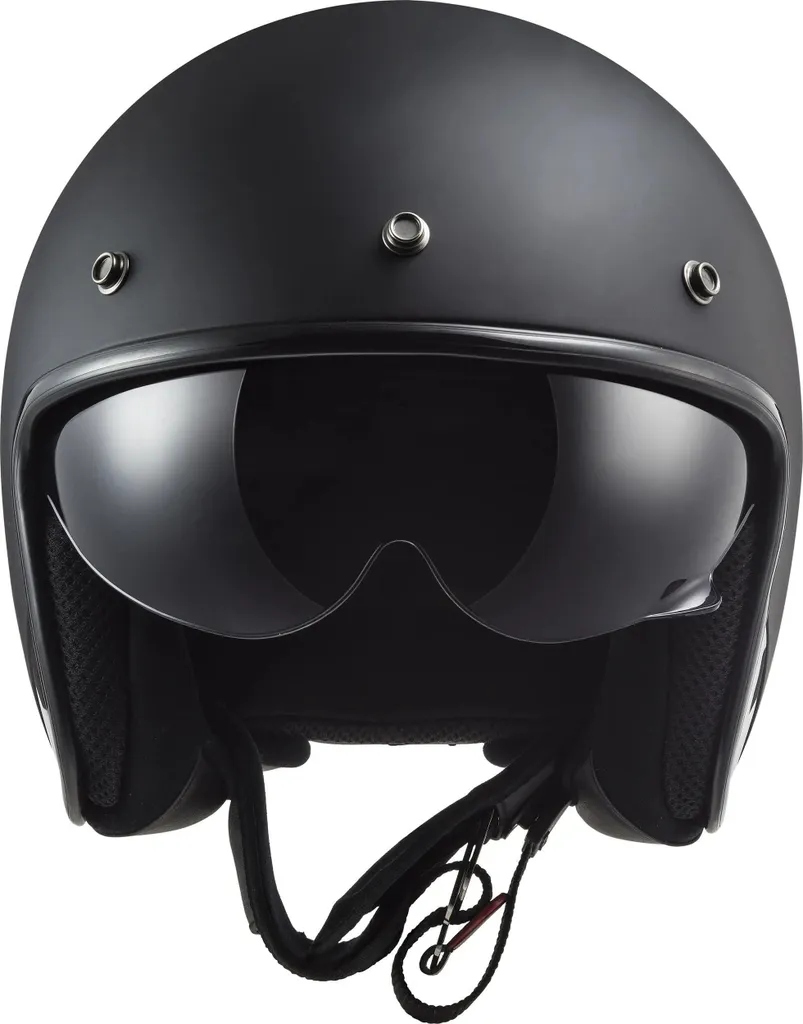 Casque Jet LS2 OF601 Bob II Solid Noir Mat Taille M 57-58 cm Rétro - 4
