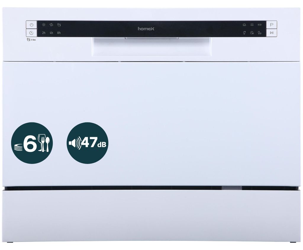 homeX GST6AD-W Tischgeschirrspüler, Mini Geschirrspüler - 6 Produktbild 
