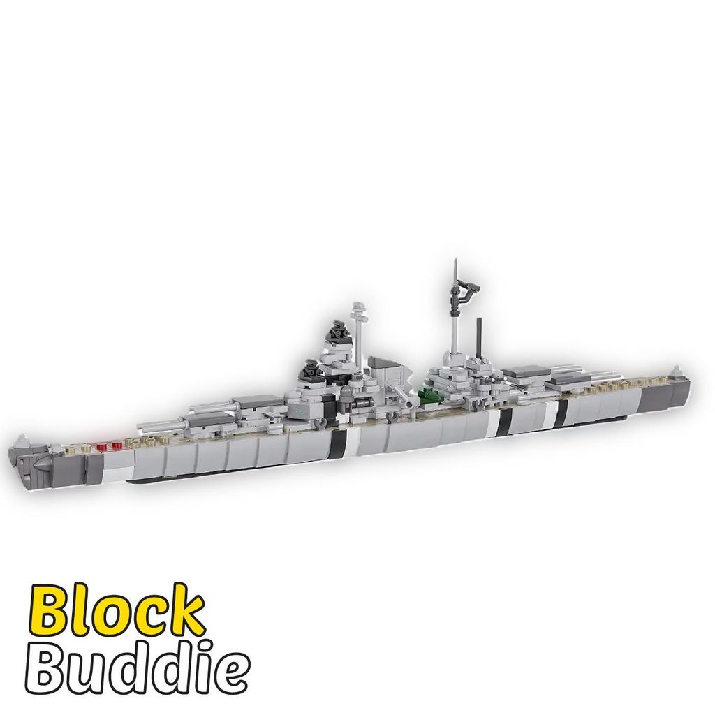 Schlachtschiff Bismarck Klemmbausteine Set 1:600 - 516 Teile Modellbau Maritime Sammlung