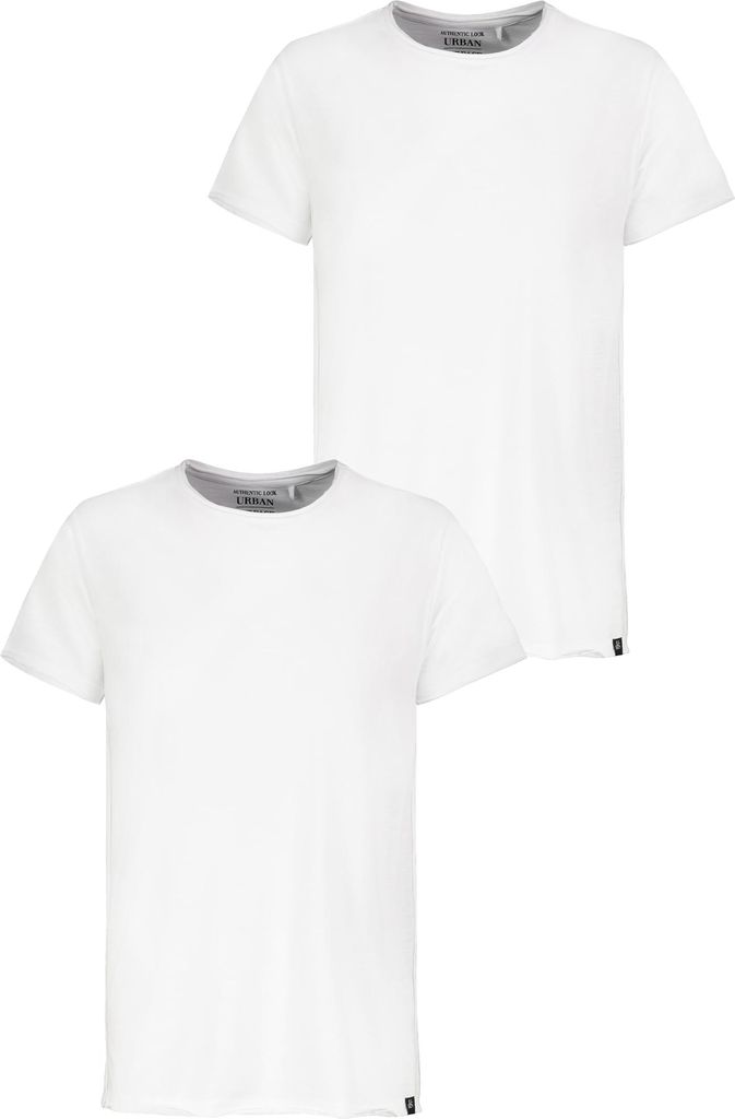 Urban Surface T-Shirt 2er Set mit Rundhals und Rollkante Größe: L