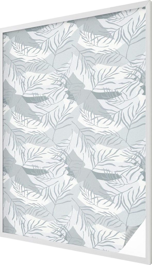 Buntglas Fensterfolie – 146x100 cm – Stained-Glass Design – blickdichte dekorative Sichtschutzfolie – selbstklebend, UV-Schutz – Zarte Bl...