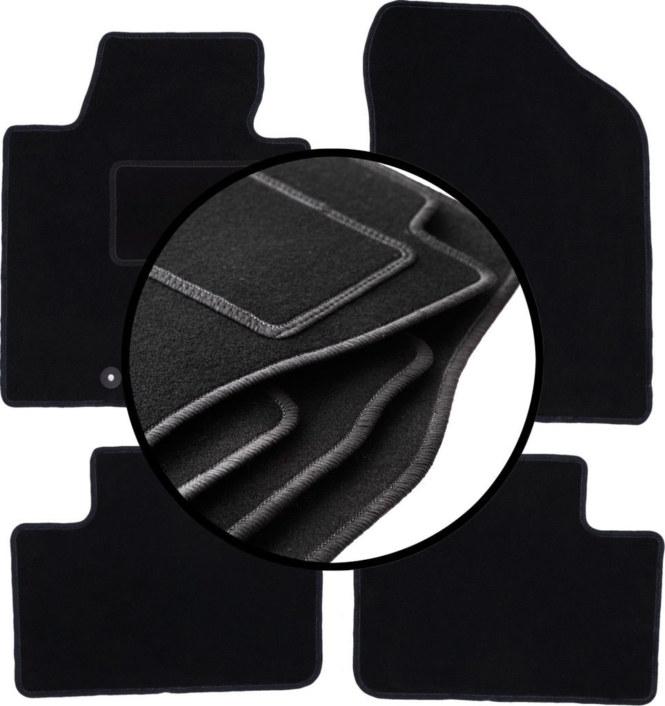 Komplettset Veloursmatten für: Hyundai i30 II Schrägheck, Kombi, Kombi (2011-2017)