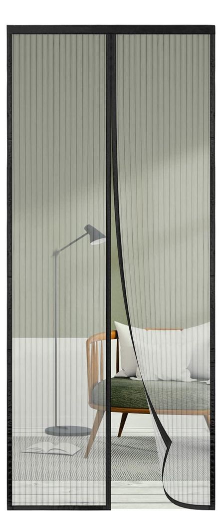 Fliegengitter für Balkontür 75x195 cm, schwarz Produktbild 