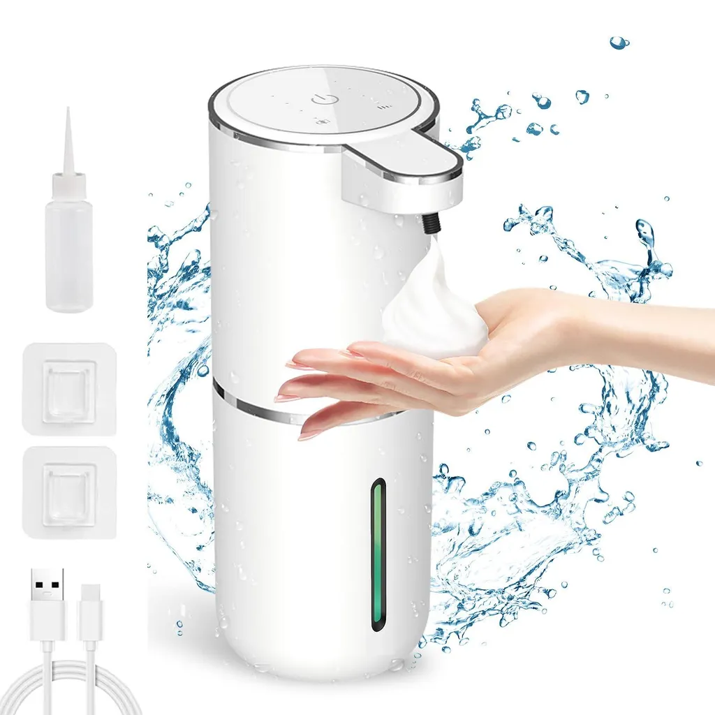 Distributeur de savon électrique automatique 380ml mural rechargeable