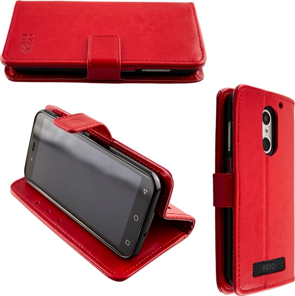 caseroxx Bookstyle Tasche für PEAQ PSP 400 rot Zdjęcie produktu 