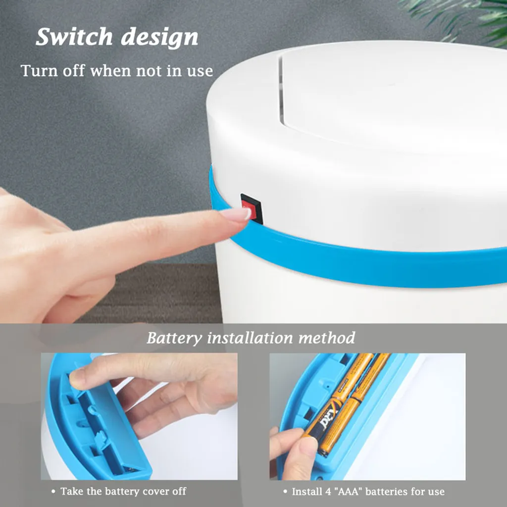 Poubelle automatique sans contact 10L avec couvercle anti-odeur - 6