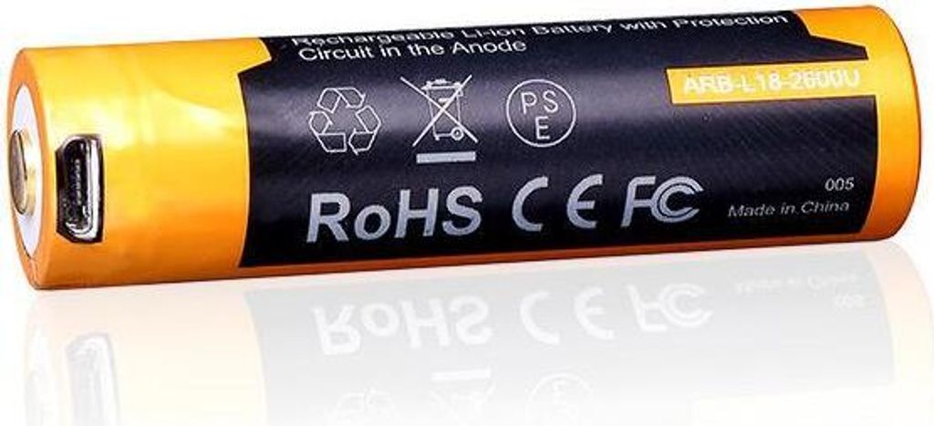 Fenix ARB-L18-2600U 18650 LiIon batteria ricaricabile USB Immagine del prodotto 