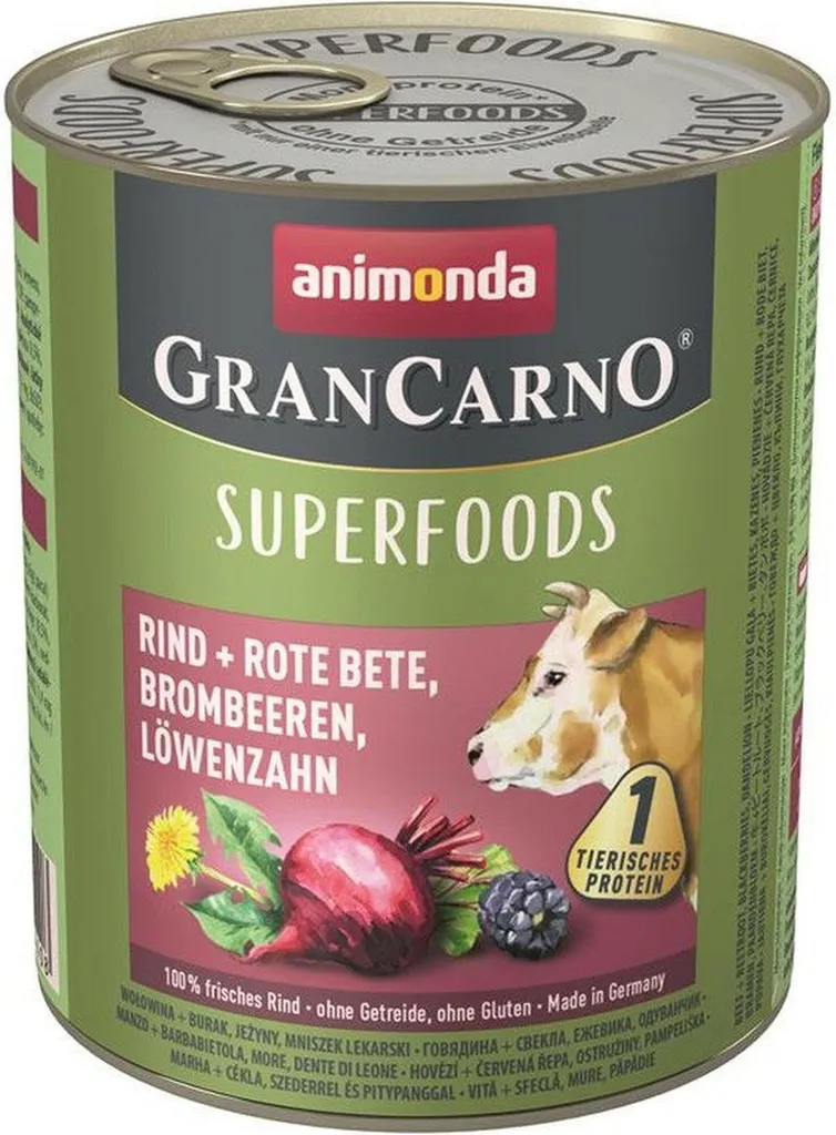 Animonda GranCarno Adult Superfood Bœuf et Betterave Rouge Pâtée 800g
