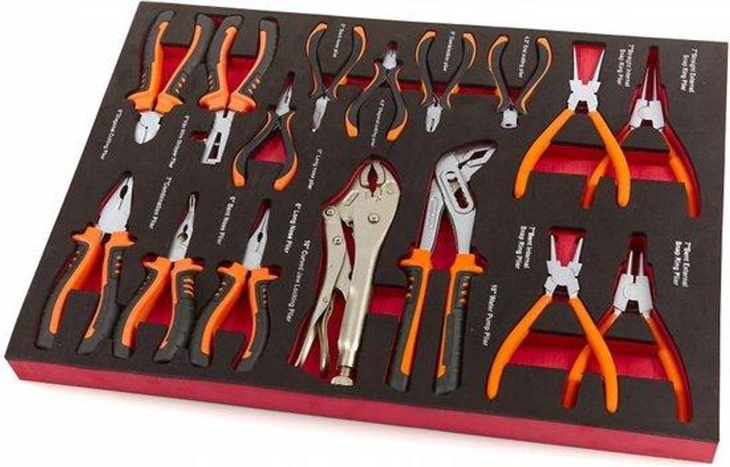 HBM 16 Delige Tangenset für Werkstattwagen Produktbild 