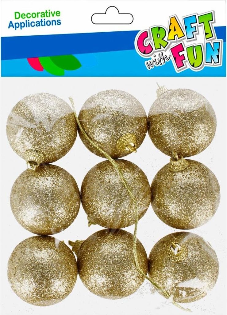 Styropor Dekorationen Gold Kugeln 51mm 9pcs Craft mit Spaß