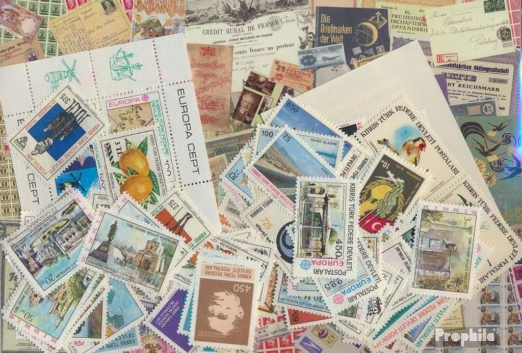 Briefmarken Türkisch-Zypern 100 verschiedene Marken Produktbild 