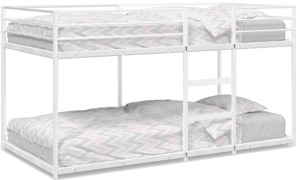 vidaXL Etagenbett ohne Matratze Weiß 90x190 cm Stahl