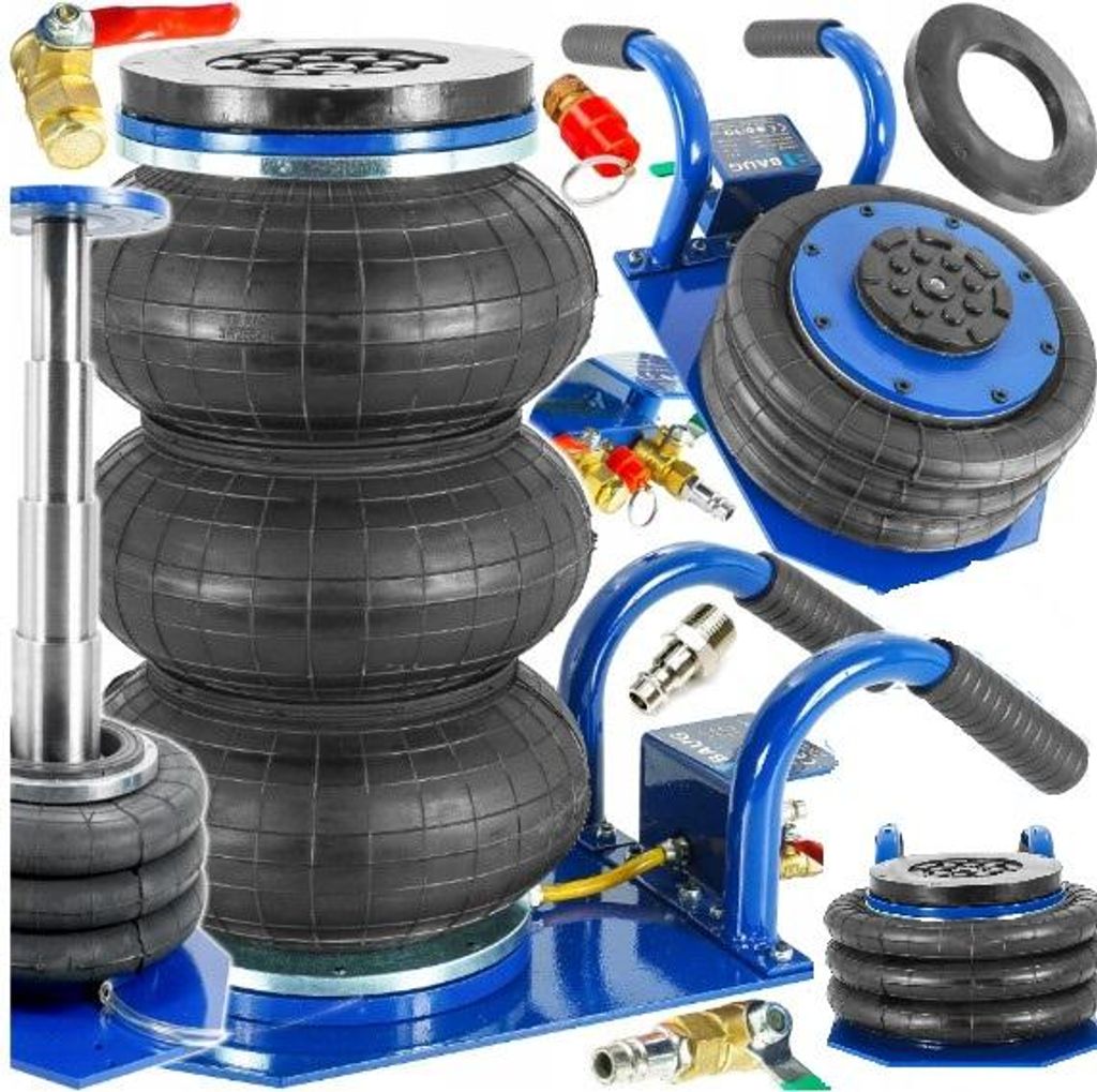 BAUG Pneumatischer Wagenheber 3,5T DOPPELHANDGRIFF Air Jack 3 Ringe Pneumatic Druck Luft LKW PKW Maximale Hubhöhe ist 40 cm Druckluftwagenheber