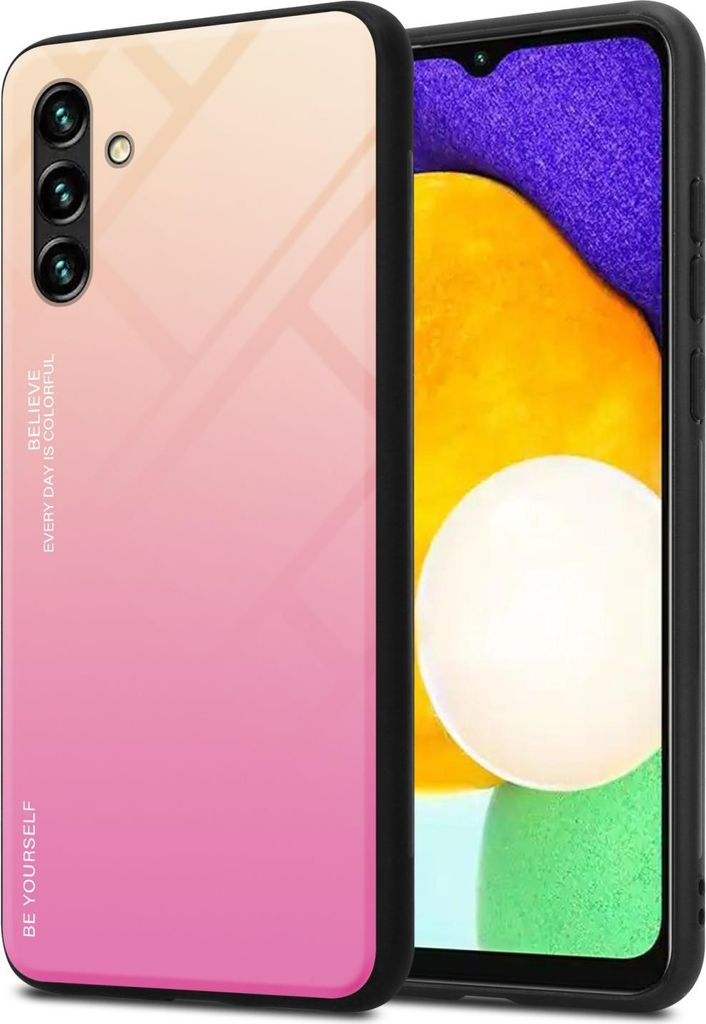 Cadorabo Hülle für Samsung Galaxy A13 5G Schutz Hülle in Schwarz Handyhülle TPU Etui Cover Case Tempered Glas