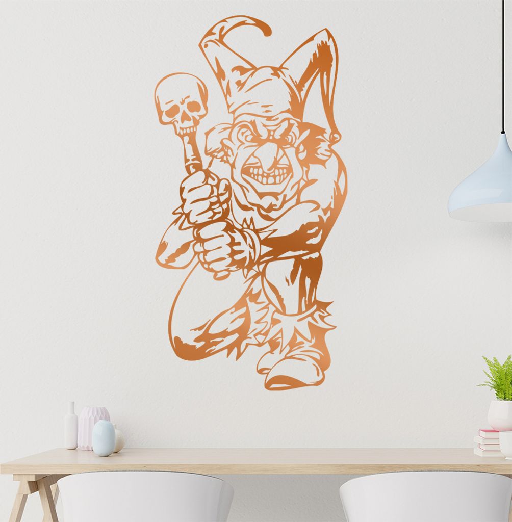 Harlekin Wandtattoo in 6 Größen - Wandaufkleber Wall Sticker - Dekoration, Küche, Wohnzimmer, Schlafzimmer, Badezimmer