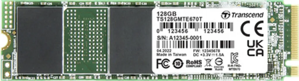 SSD Transcend MTE670T 128GB M.2 NVMe PCIe Gen3 x4 TS128GMTE670T