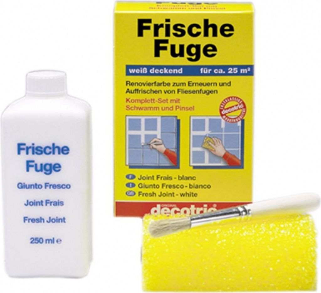 Baufan Frische Fuge Fugenmörtel Set, 250 ml, weiß, wasch- und scheuerbeständig