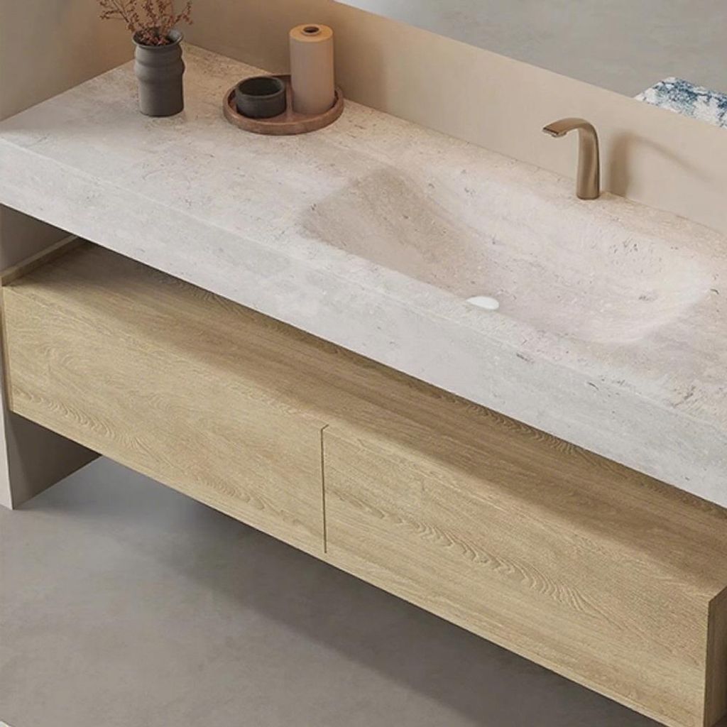 Wandhängendes Badezimmermöbel-Set mit Waschbecken, Produktbild 