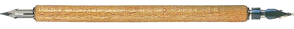 Standardgraph Doppelfederhalter Holz, natur ohne Feder, 12 Stück