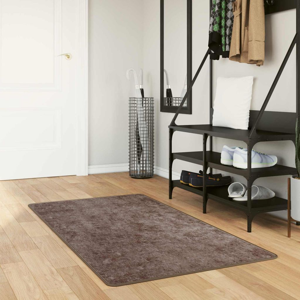 "Neues Produkt" Teppichläufer MARSA - CLORIS - Grau 150x80 cm Polyester und PVC - Designerteppiche V2730