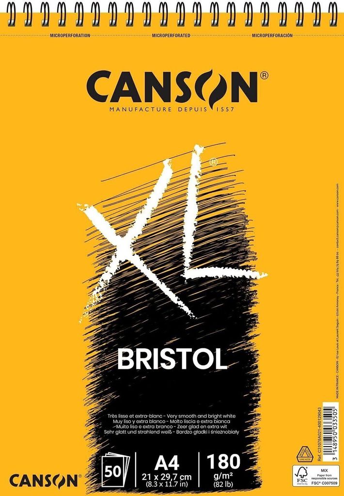 CANSON Skizzen- und Studienblock XL Bristol DIN A4 50 Blatt Produktbild 
