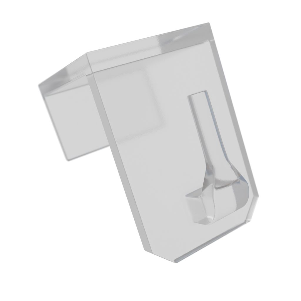 4x Fensterhaken Dekohaken Klemmträger, transparent, zur Aufhängung von Fensterdekoration oder Gardinenstangen (Klemmbereich 21-25 mm)
