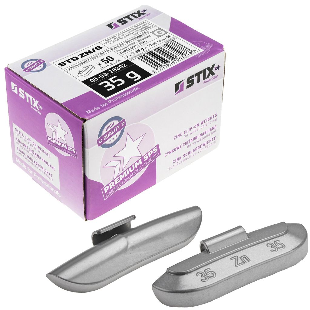 STIX ZN/S Masses d'équilibrage pour jantes en acier 35 g Image du produit 