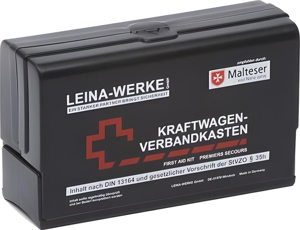 LEINA KFZ Verbandkasten Star II Inhalt DIN 13164 schwarz
