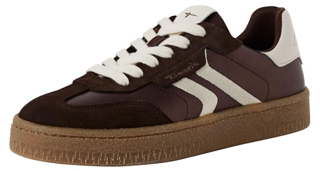 Wygodne sznurowane buty damskie w kolorze brązowym Zdjęcie produktu 