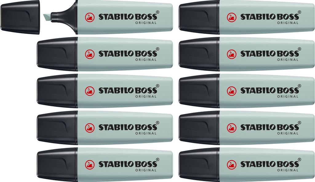 STABILO Textmarker - BOSS ORIGINAL NatureCOLORS - 10er Pack - grünerde