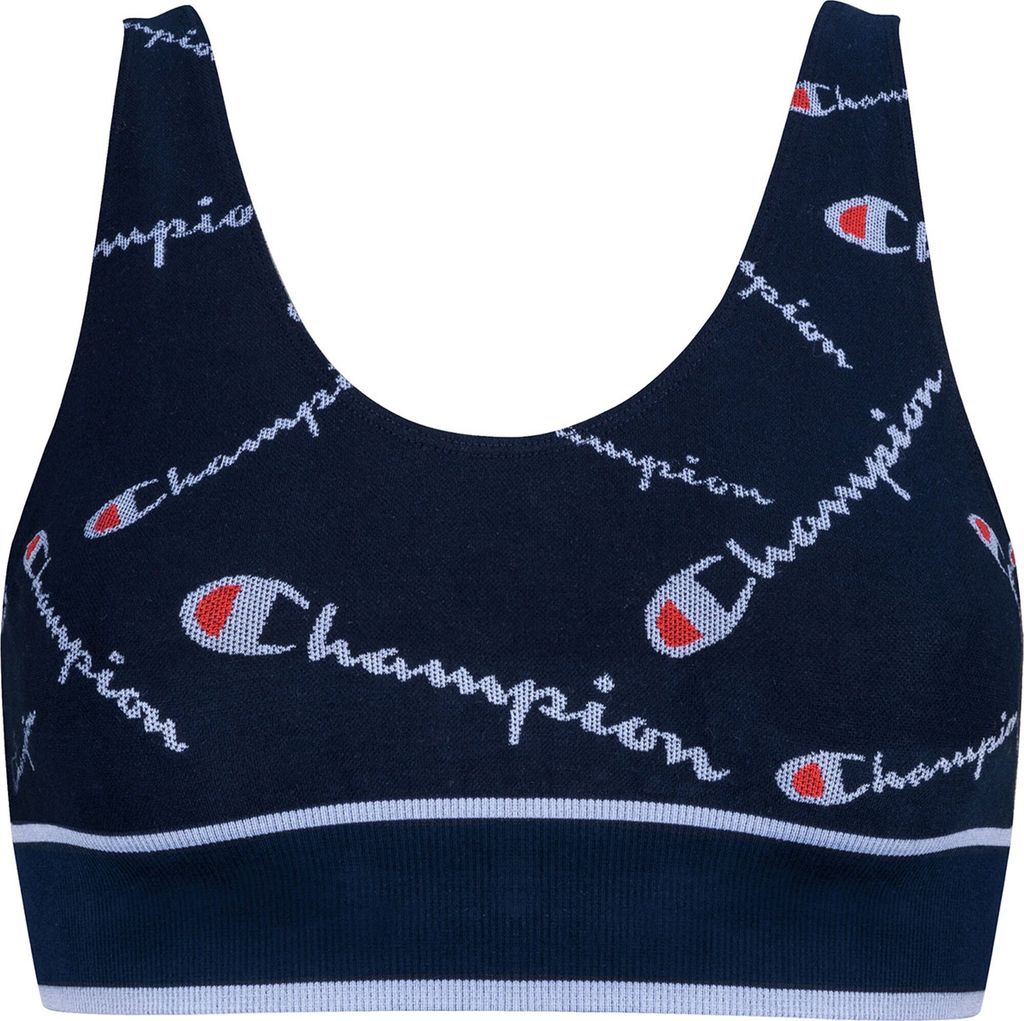 Champion Bralette bra bustier bh Seamless navy white logo 36