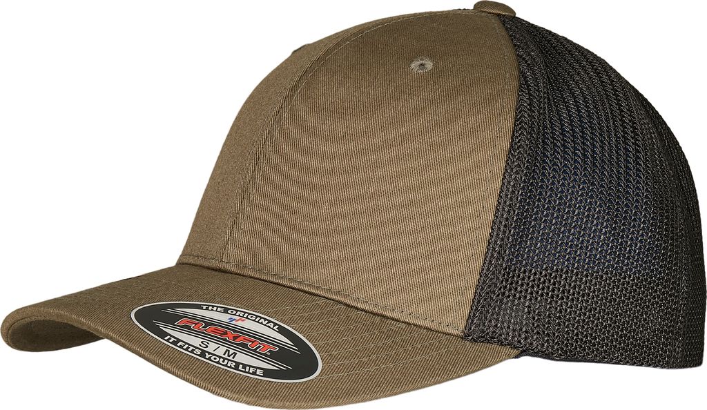 FLEXFIT 6511RM | Flexfit Trucker Recycled Mesh Cap - Farbe: Olive/Black - Größe: L/XL
