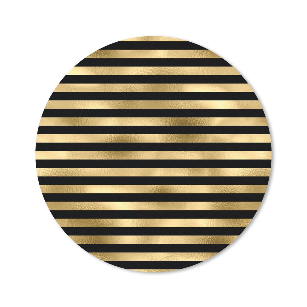 MuchoWow Mauspad Mousepad Muster - Schwarz - Gold 40x40 cm - Mousepads - Maus Mat - Pad - Mausunterlage - Schreibtisch Accessoires