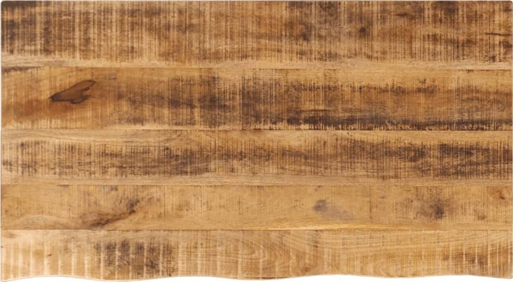 Tischplatte 100x60x2,5 cm Baumkante Massivholz Raues Mangoholz